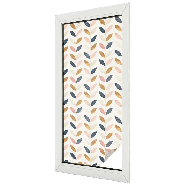 Model de frunze Folie decorativă geam vitraliu