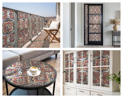 Ornament floral Folie autocolantă geam