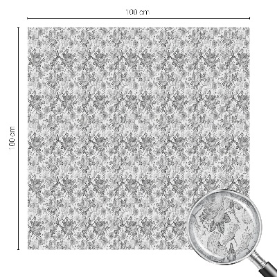 Eleganță florală Folie geam intimitate model vitraliu