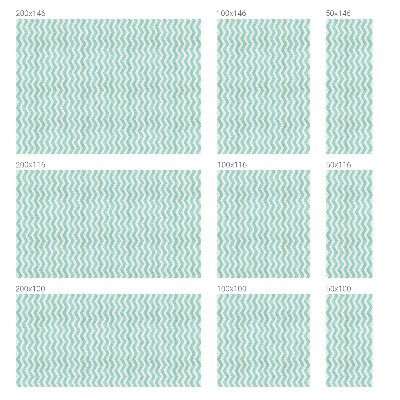 Zigzag albastru Folie decorativă geam vitraliu