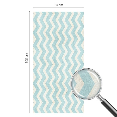 Zigzag albastru Folie decorativă geam vitraliu