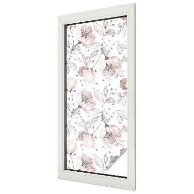 Frunze de trandafir Folie opacă geam cu model vitraliu