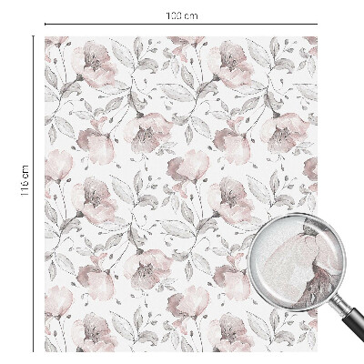 Frunze de trandafir Folie opacă geam cu model vitraliu