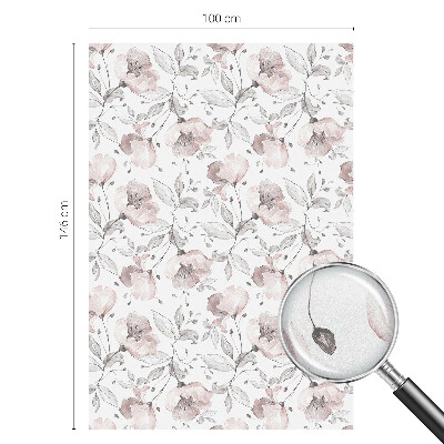 Frunze de trandafir Folie opacă geam cu model vitraliu