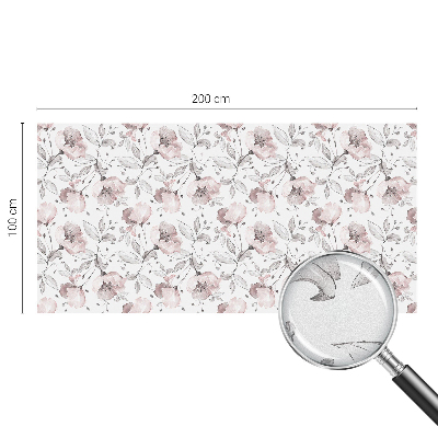 Frunze de trandafir Folie opacă geam cu model vitraliu