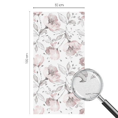 Frunze de trandafir Folie opacă geam cu model vitraliu