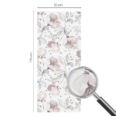 Frunze de trandafir Folie opacă geam cu model vitraliu