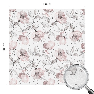 Frunze de trandafir Folie opacă geam cu model vitraliu