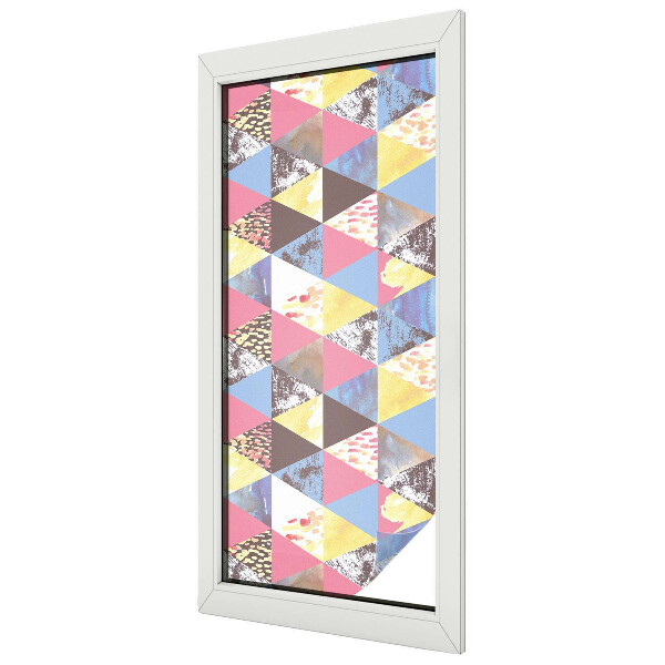 Triunghiuri colorate Folie geam să nu se vadă din exterior