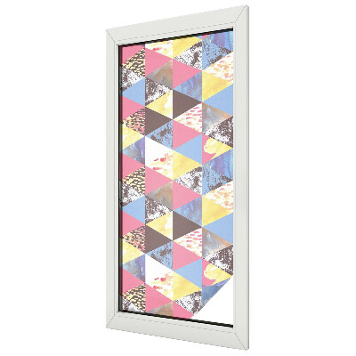 Triunghiuri colorate Folie geam să nu se vadă din exterior