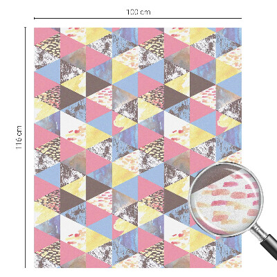 Triunghiuri colorate Folie geam să nu se vadă din exterior