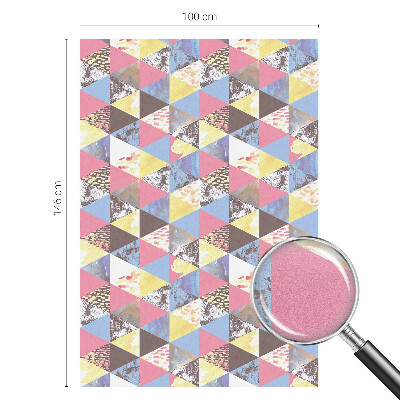 Triunghiuri colorate Folie geam să nu se vadă din exterior