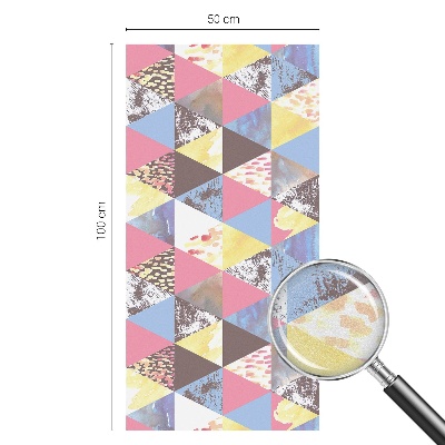 Triunghiuri colorate Folie geam să nu se vadă din exterior