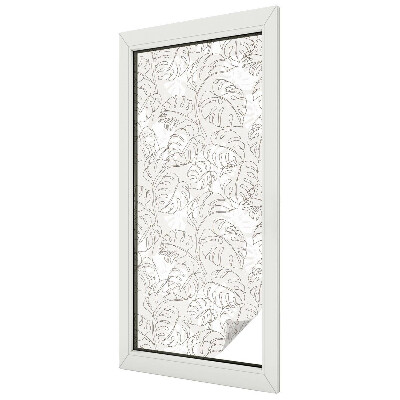 Ornament vegetal Folie opacă geam cu model vitraliu