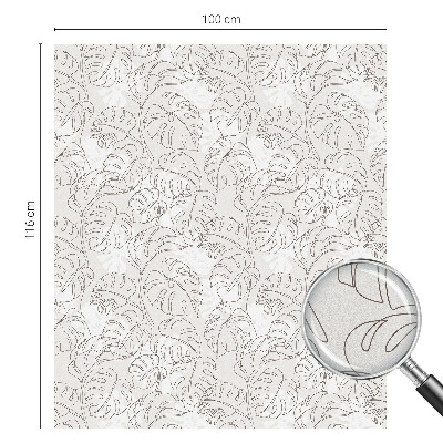 Ornament vegetal Folie opacă geam cu model vitraliu