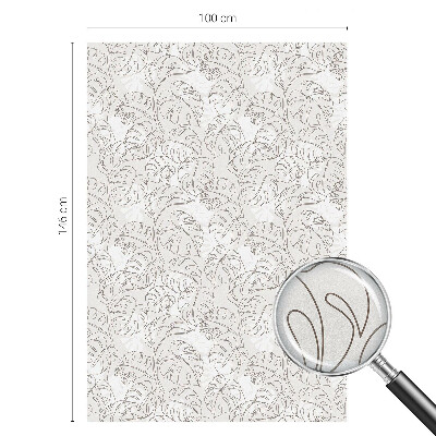 Ornament vegetal Folie opacă geam cu model vitraliu