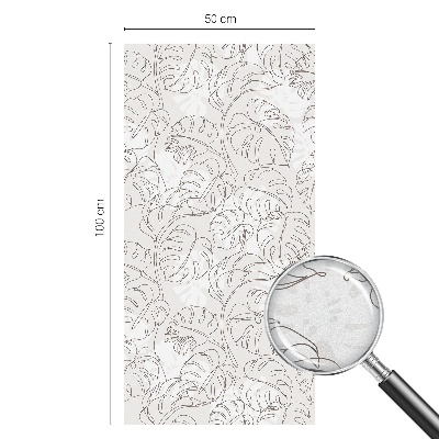 Ornament vegetal Folie opacă geam cu model vitraliu