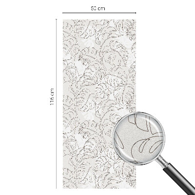 Ornament vegetal Folie opacă geam cu model vitraliu