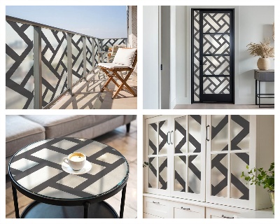 Intercalarea dreptunghiurilor Folie autocolantă geam