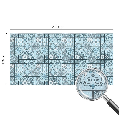 Plăci albastre Folie opacă geam cu model vitraliu