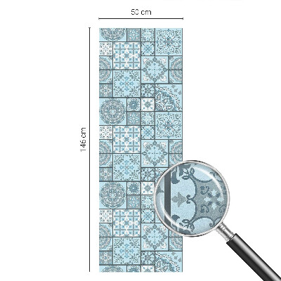 Plăci albastre Folie opacă geam cu model vitraliu