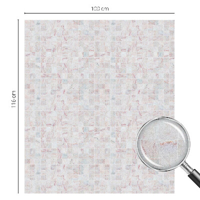 Mozaic de piatră Folie opacă geam cu model vitraliu