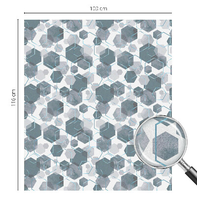 Hexagone geometrice Folie opacă geam cu model vitraliu