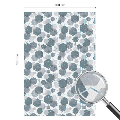 Hexagone geometrice Folie opacă geam cu model vitraliu