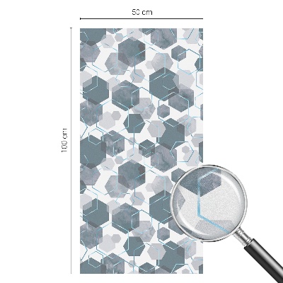 Hexagone geometrice Folie opacă geam cu model vitraliu