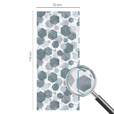 Hexagone geometrice Folie opacă geam cu model vitraliu