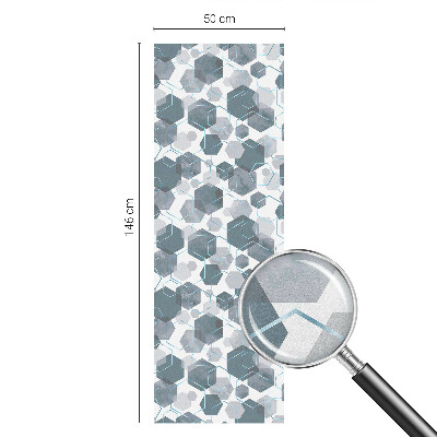Hexagone geometrice Folie opacă geam cu model vitraliu