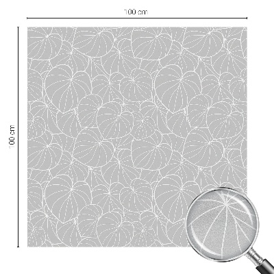 Eleganță frunzișoasă Folie decorativă geam vitraliu