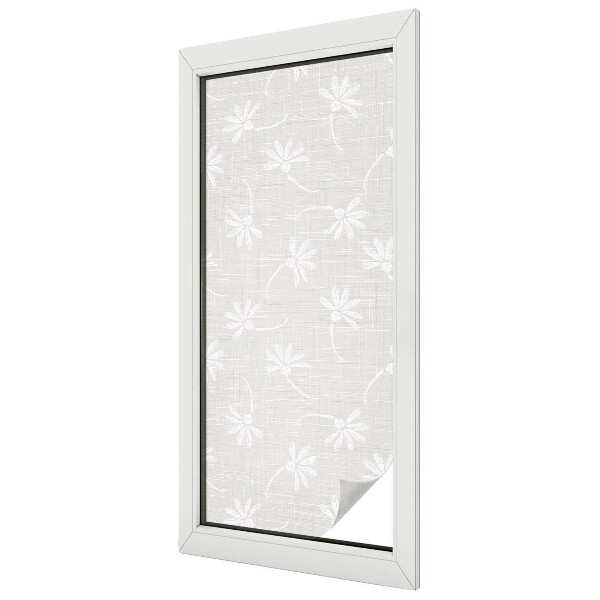 Modele florale Folie geam să nu se vadă din exterior