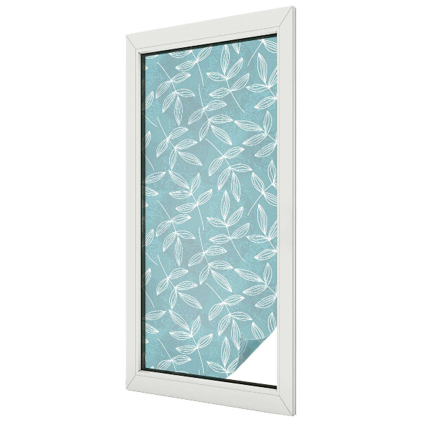 Eleganță frunzișoasă Folie decorativă geam vitraliu