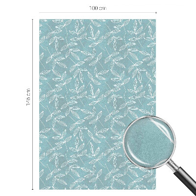 Eleganță frunzișoasă Folie decorativă geam vitraliu