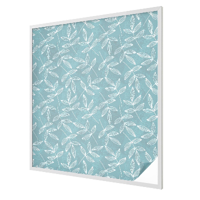 Eleganță frunzișoasă Folie decorativă geam vitraliu