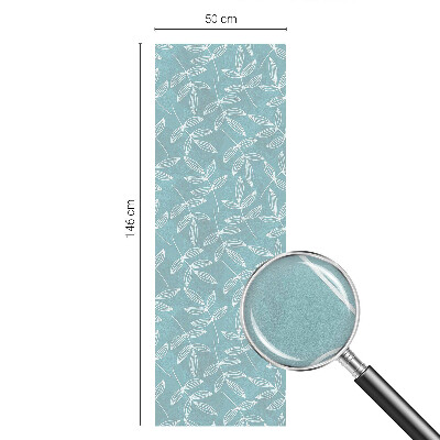 Eleganță frunzișoasă Folie decorativă geam vitraliu