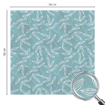 Eleganță frunzișoasă Folie decorativă geam vitraliu