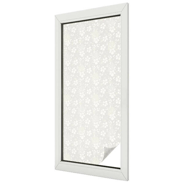 Flori subtile Folie opacă geam cu model vitraliu