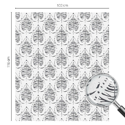 Eleganță frunzișoasă Folie opacă geam cu model vitraliu