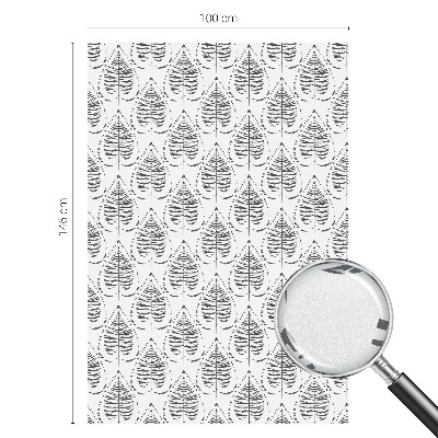 Eleganță frunzișoasă Folie opacă geam cu model vitraliu