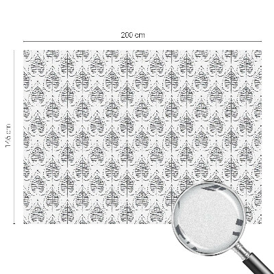 Eleganță frunzișoasă Folie opacă geam cu model vitraliu