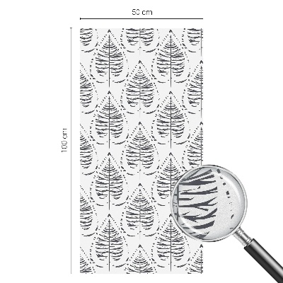 Eleganță frunzișoasă Folie opacă geam cu model vitraliu