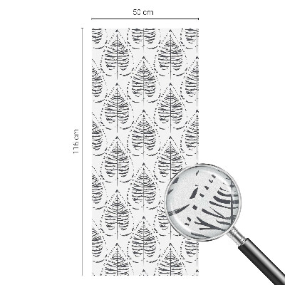 Eleganță frunzișoasă Folie opacă geam cu model vitraliu