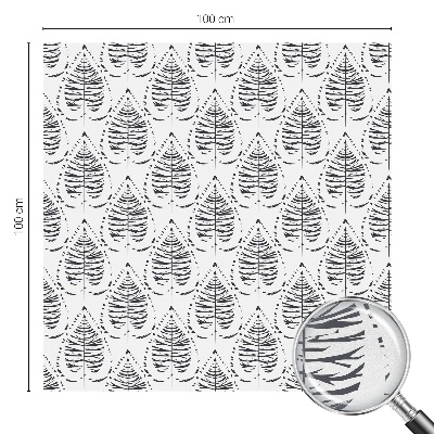 Eleganță frunzișoasă Folie opacă geam cu model vitraliu