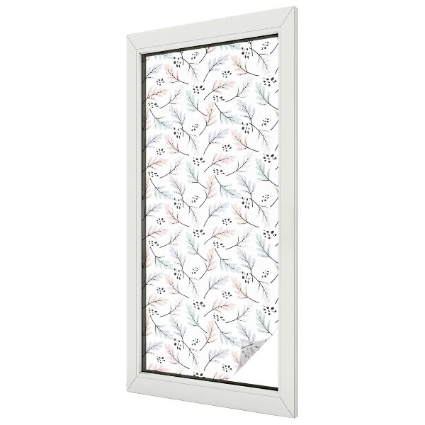 Frunze de plantă Folie opacă geam cu model vitraliu