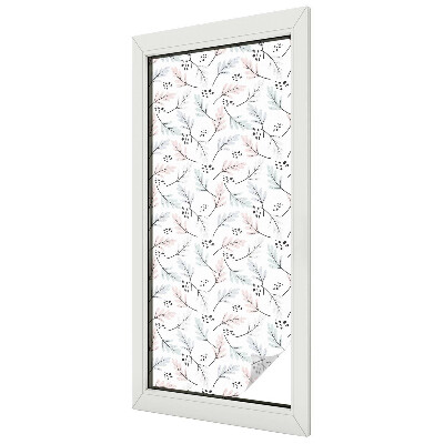 Frunze de plantă Folie opacă geam cu model vitraliu