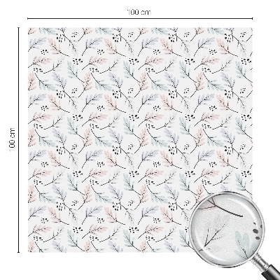 Frunze de plantă Folie opacă geam cu model vitraliu