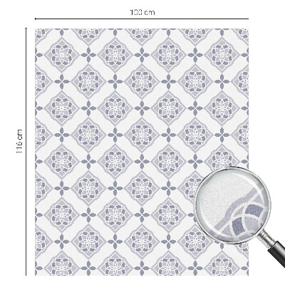 Romburi florale Folie decorativă geam vitraliu