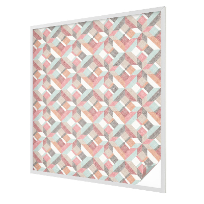 Romburi geometrice Folie decorativă geam vitraliu